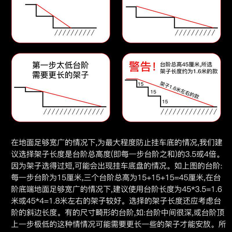 现货速发台阶斜坡垫电动车上坡板子架子坡道马路牙子汽车机车上台