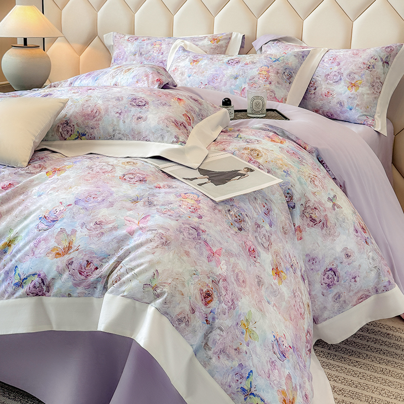 不掉色A类长绒棉纯棉加厚四件套