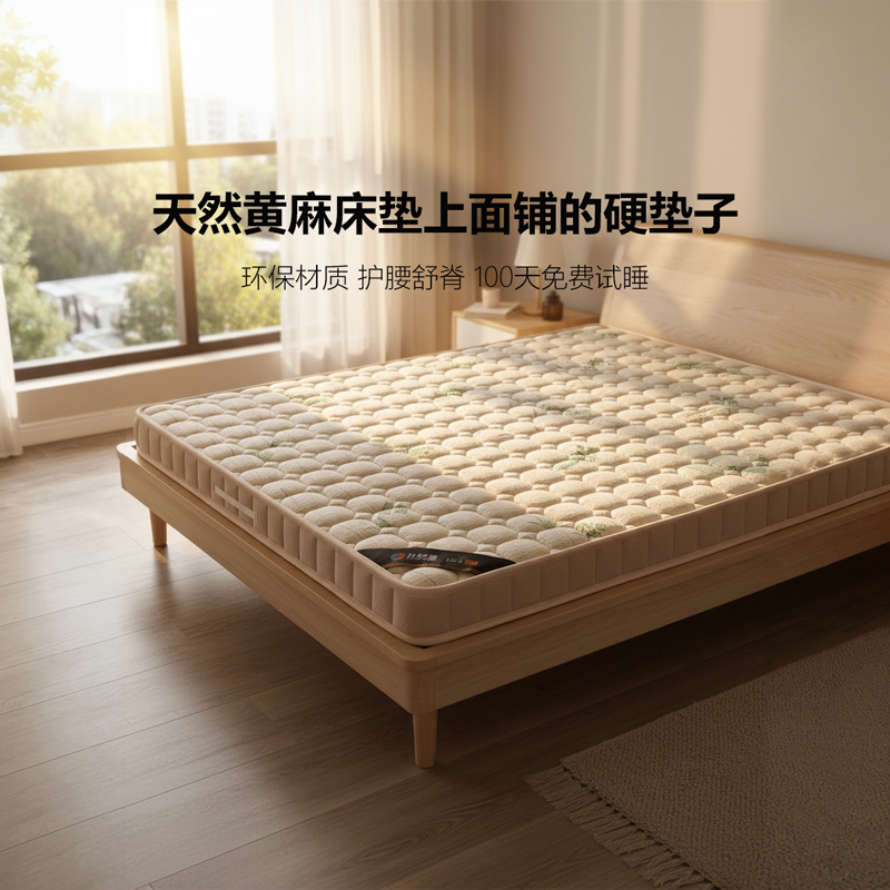 菲欧宫床垫上面铺的硬垫子黄麻护脊儿童护腰老人椰棕榻榻米0胶水