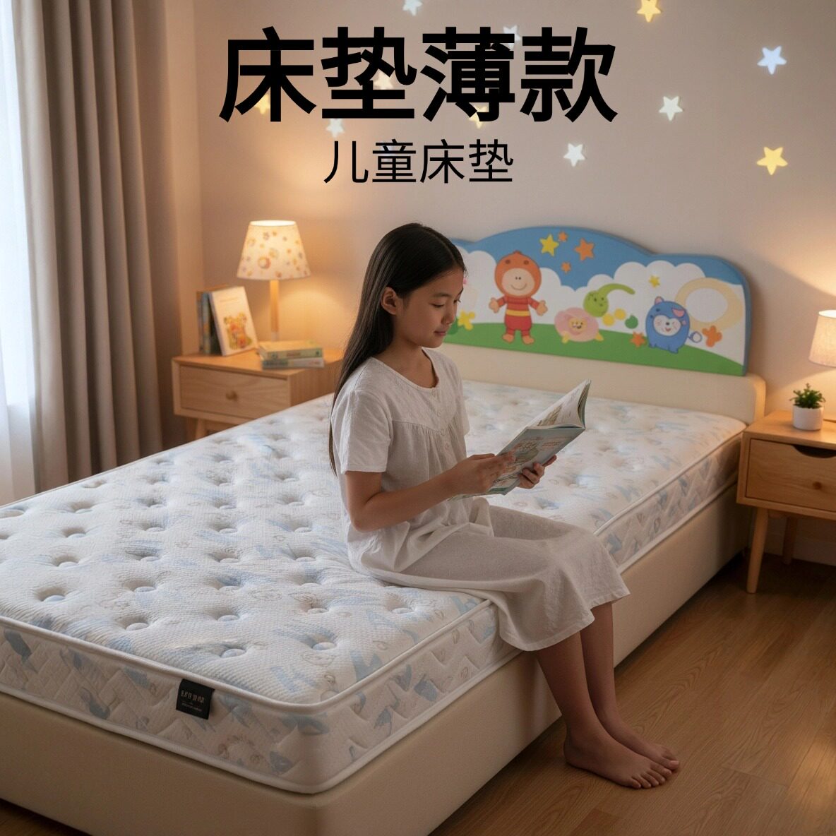 菲欧宫天然S型黄麻床垫薄款儿童床垫护脊护腰榻榻米0胶水无甲醛