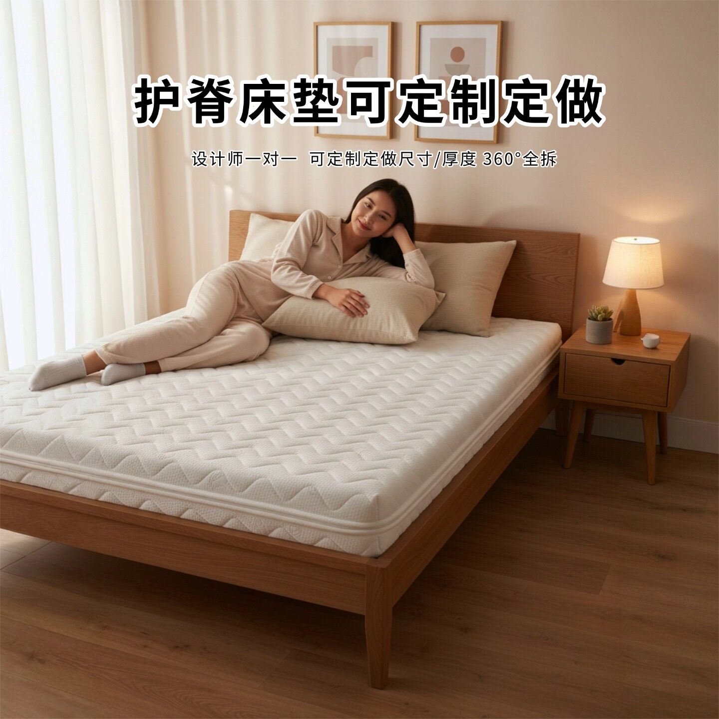 菲欧宫护脊床垫折叠椰棕S型黄麻老人儿童护腰硬垫全拆0甲醛榻榻米
