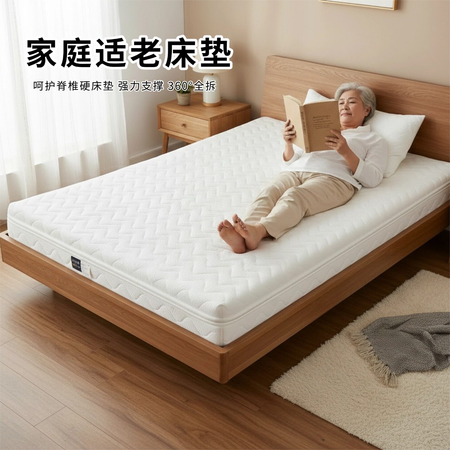 菲欧宫家庭床垫适老椰棕S型黄麻儿童护腰硬垫全拆0甲醛胶水榻榻米