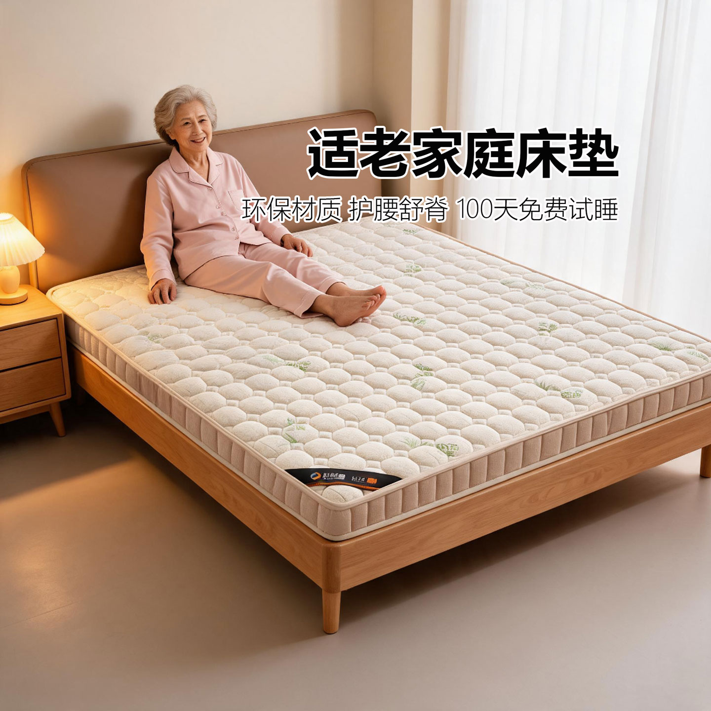 菲欧宫家庭床垫适老椰棕黄麻儿童护腰护脊榻榻米定制定做折叠0胶