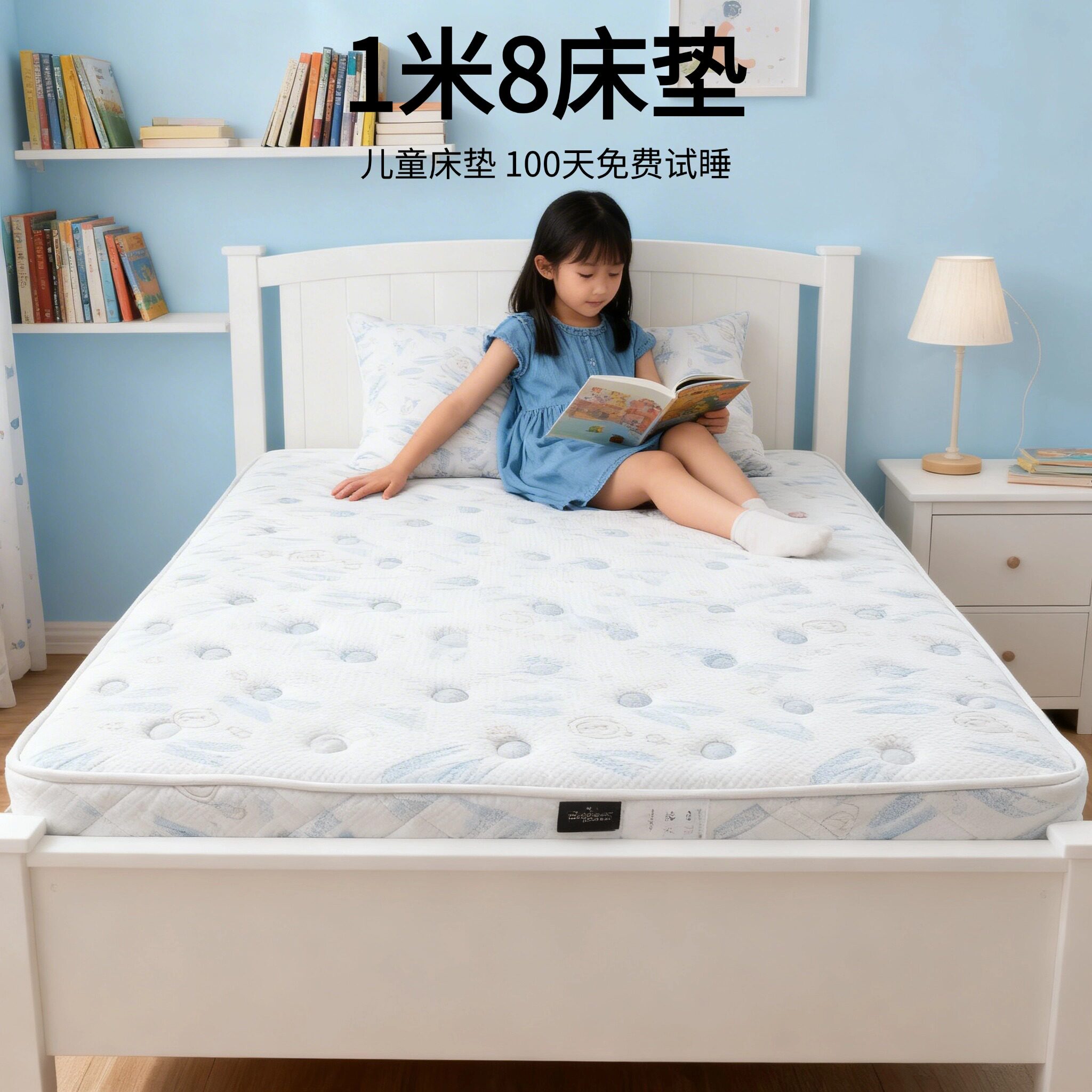 菲欧宫1米8床垫儿童床垫硬垫子儿童环保护脊腰0胶水无甲醛