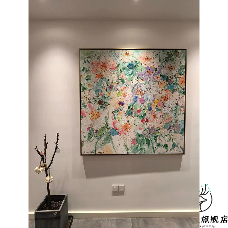 《繁花锦簇》清新治愈装饰画小众花卉客厅玄关壁画沙发背景墙挂画