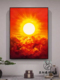 朝日东升客厅装 饰画太阳红火沙发卧室挂画日出风水画入口壁画