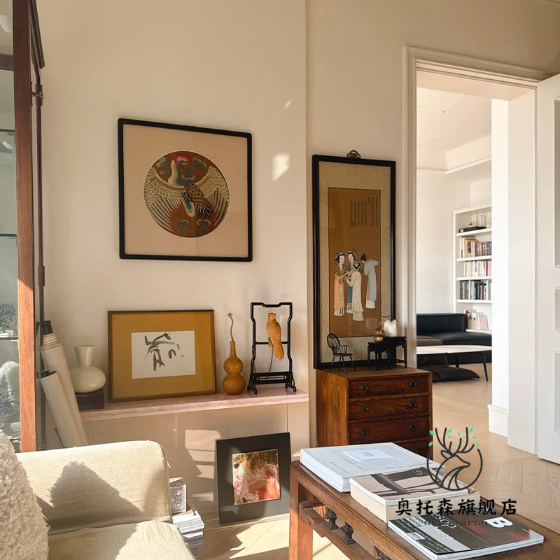 《仙鹤》东方美学中式装饰画仙鹤小众玄关处壁画沙发背景墙壁挂画,家居饰品,现代装饰画,淘宝优惠券,粉丝福利购,淘宝优惠卷