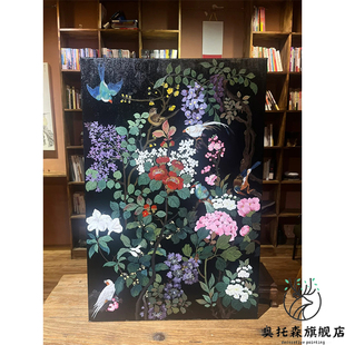 《繁花似锦》小众中古风卧室装饰画花卉玄关壁画沙发背景墙壁挂画