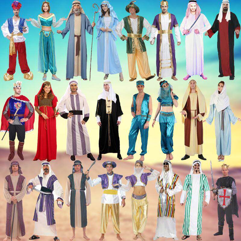 万圣节成人男女阿拉丁 cosplay沙特阿拉伯民族服饰中东迪拜演出服