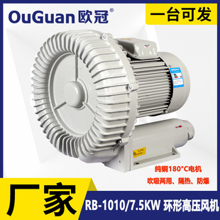 欧冠7.5KW高压漩涡气泵RB 1010真空上料风机耐高温鼓风机大风量