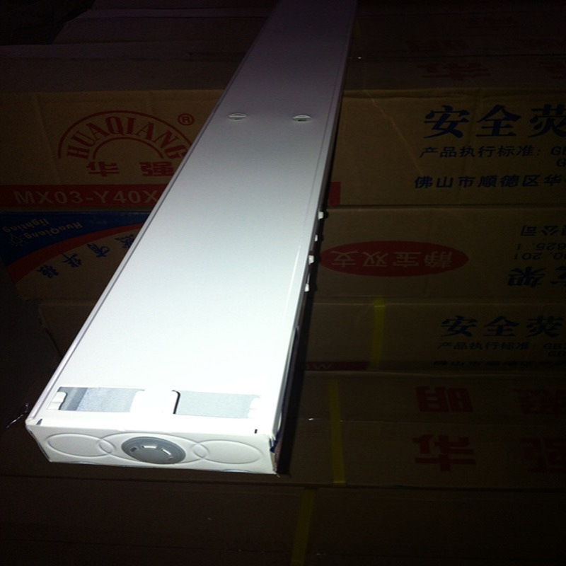 华强本邦照明荧光灯 按钮式T8双管平盖日光灯支架 静宝双支 40w