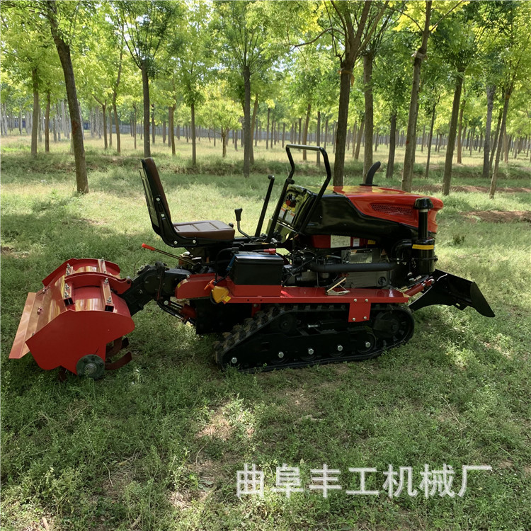 加强款履带微耕机 农用大马力果树施肥机大棚耕地松土整耕机