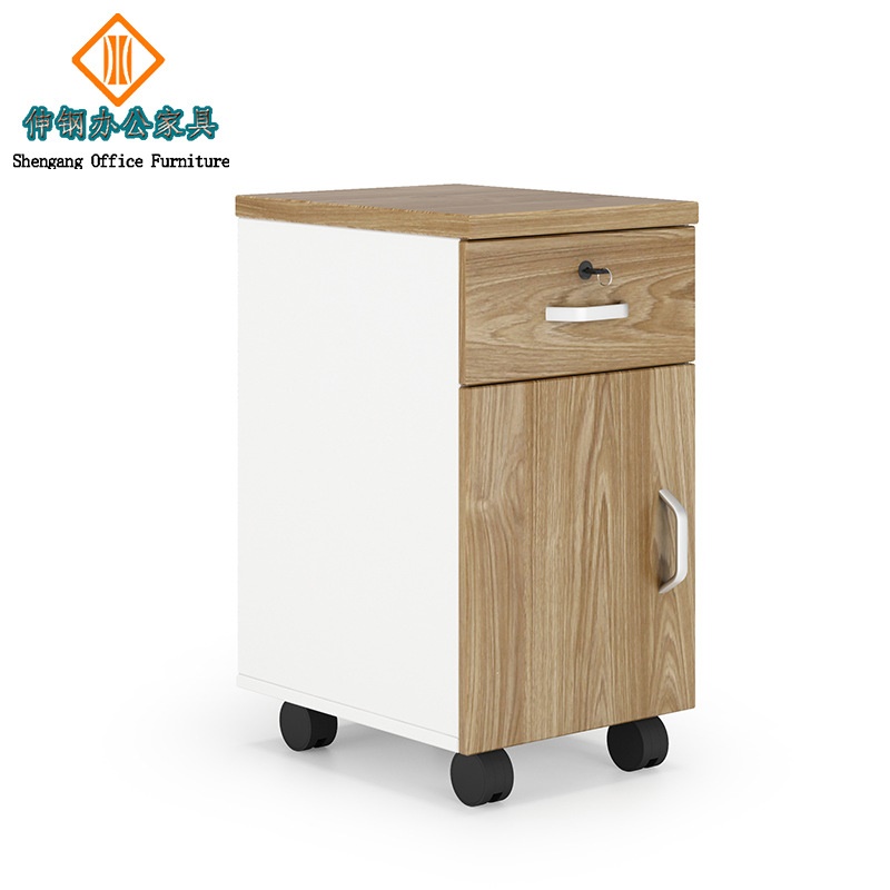 活动柜  简约时尚文件资料存放两三抽木制柜  东莞办公家具