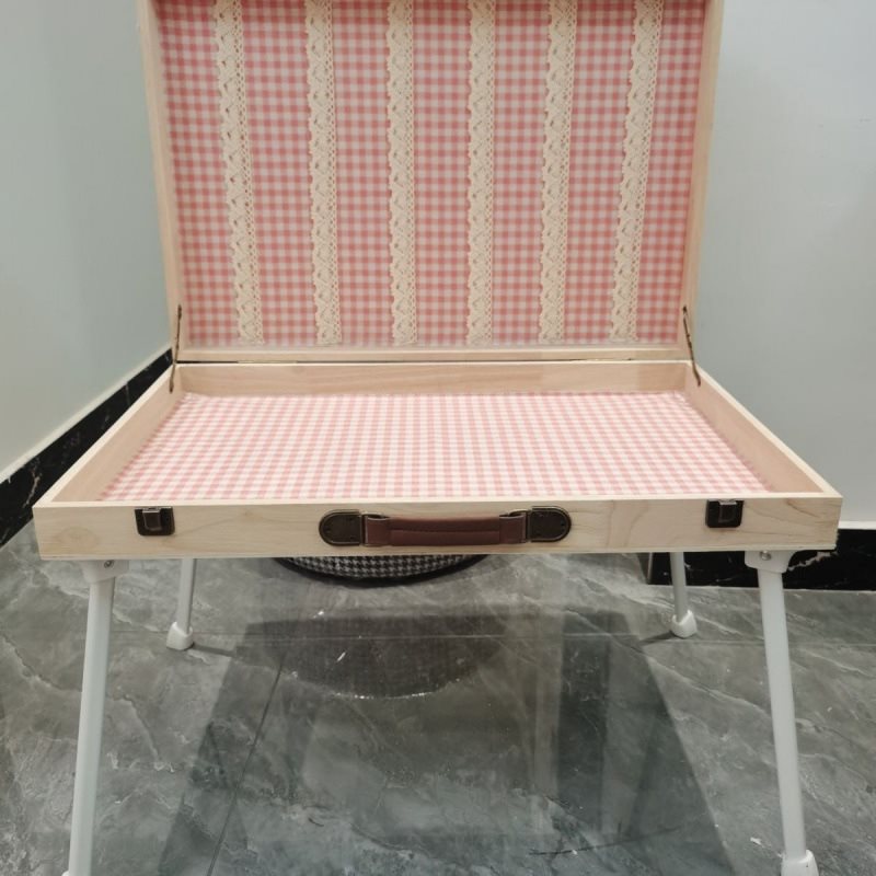 实木箱子饰品手提可折叠夜市便携收纳神器展示架摆摊摆摊纯手工发