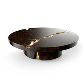 意式 轻奢实木茶几现代简约设计师款 小户型客厅家用树榴感茶桌