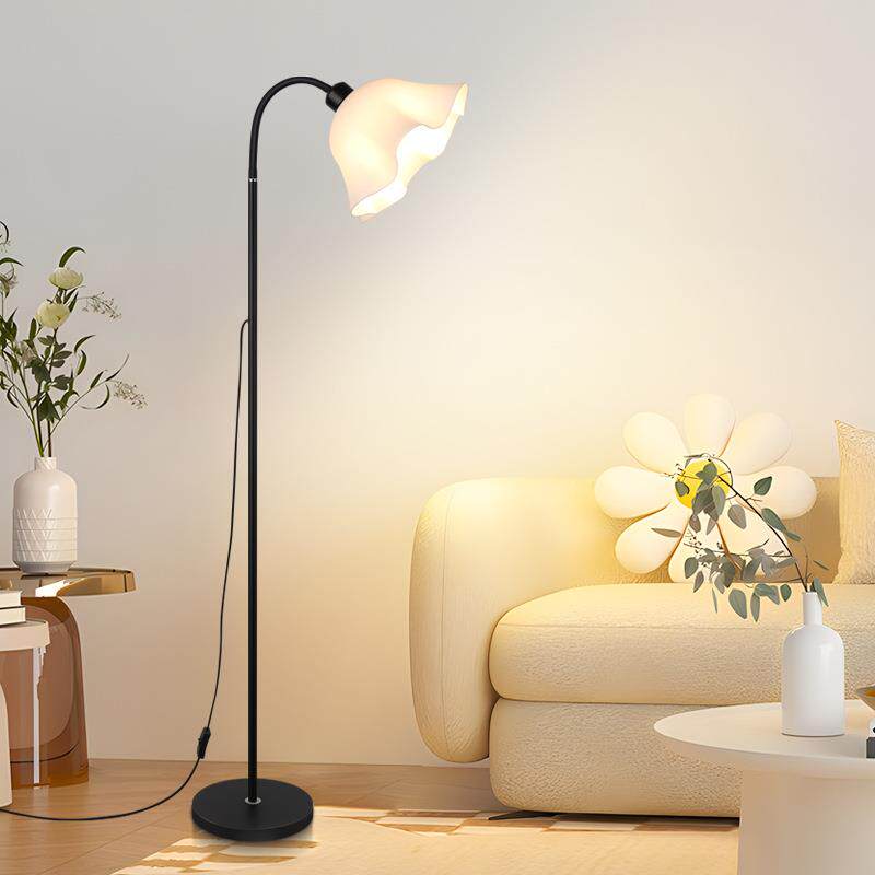 奶油风落地灯客厅沙发旁花朵氛围灯简约现代创意温馨床头立式台灯