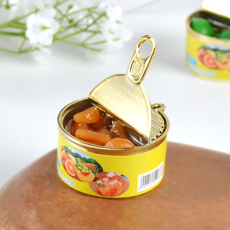 新款仿真食玩迷你蔬菜水果罐头模型摆拍道具橱窗饰品钥匙扣挂件
