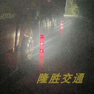 太阳能发光警示柱移动磁吸弹性立柱分道同步频闪灯闪桩道路诱导标
