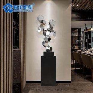 酒店大堂落地金属摆件售楼处过道抽象雕塑现代家居客厅玄关艺术品