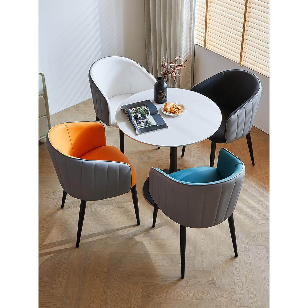 轻奢岩板北欧小圆桌售楼处接待洽谈桌椅组合奶茶店阳台休闲餐桌子,住宅家具,岩板餐桌,淘宝优惠券,粉丝福利购,淘宝优惠卷