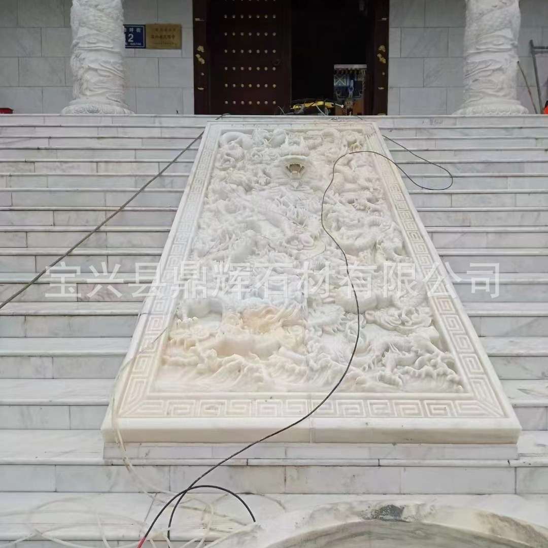 古建寺院壁画汉白玉复古装饰中式文化人物浮雕石材图片