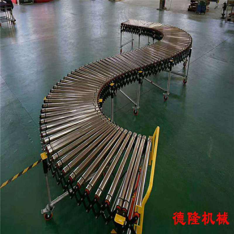 有无动力滚筒输送线304不锈钢滚筒转弯机伸缩铝型材输送机