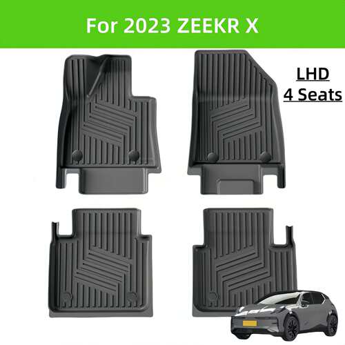 For 2023 ZEEKR X TPE Anti-sli Carpet Car Floor Mat/Trunk Mat