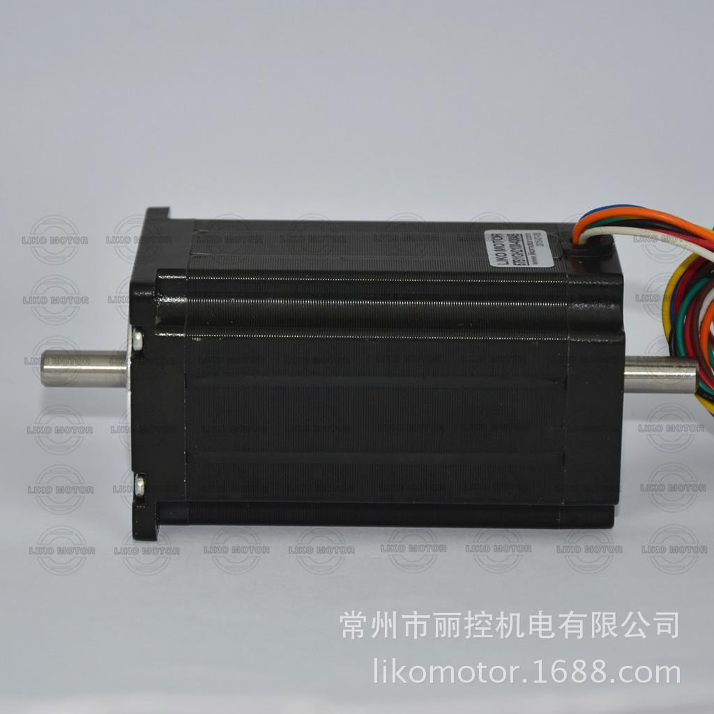 LIKO57两相双轴步进电机100机身57BYGH2100-4004B轴8