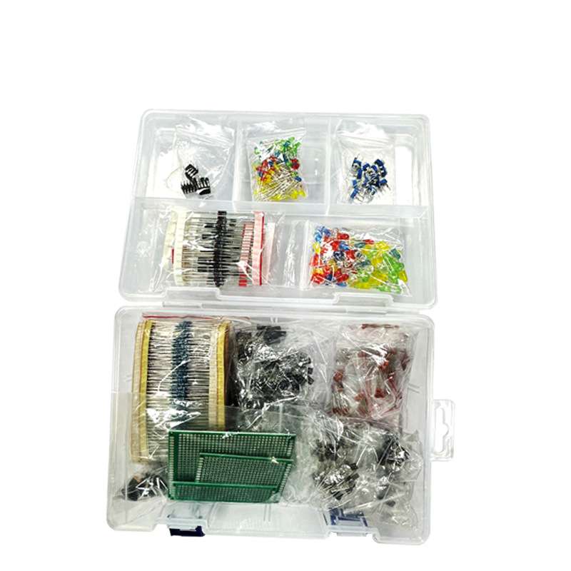 1900pcs电子元件包电容器电阻器二极管LED  DC插孔 PCB套件