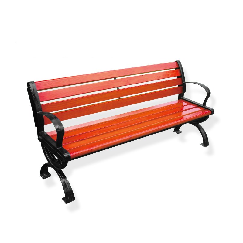 速发Park bench outdoor anticorrosive wood benches courtyard