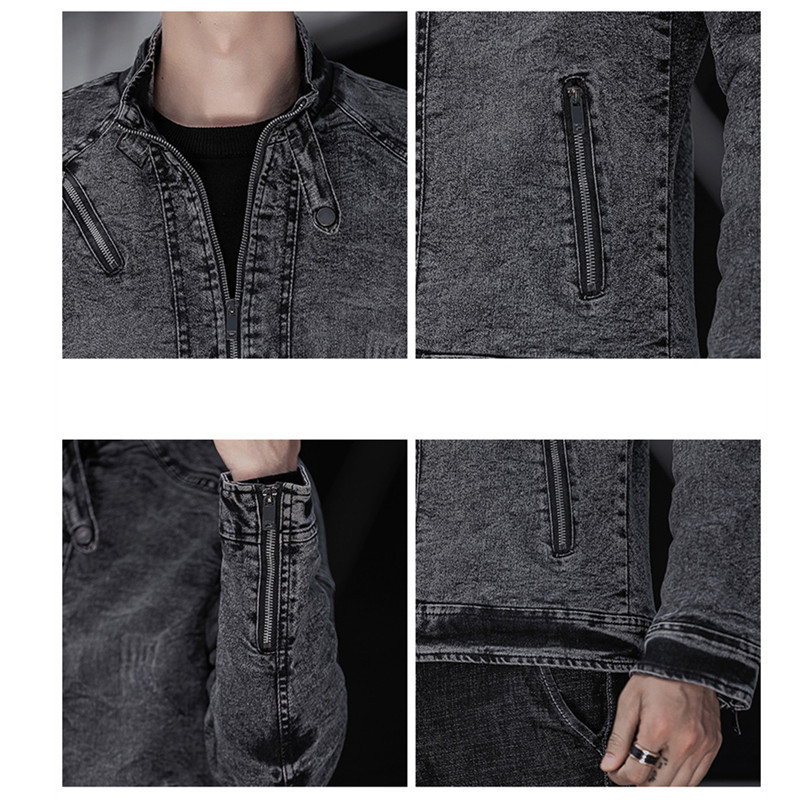 速发Denim Men Jackets New Style Coats Zipper Cotton Material