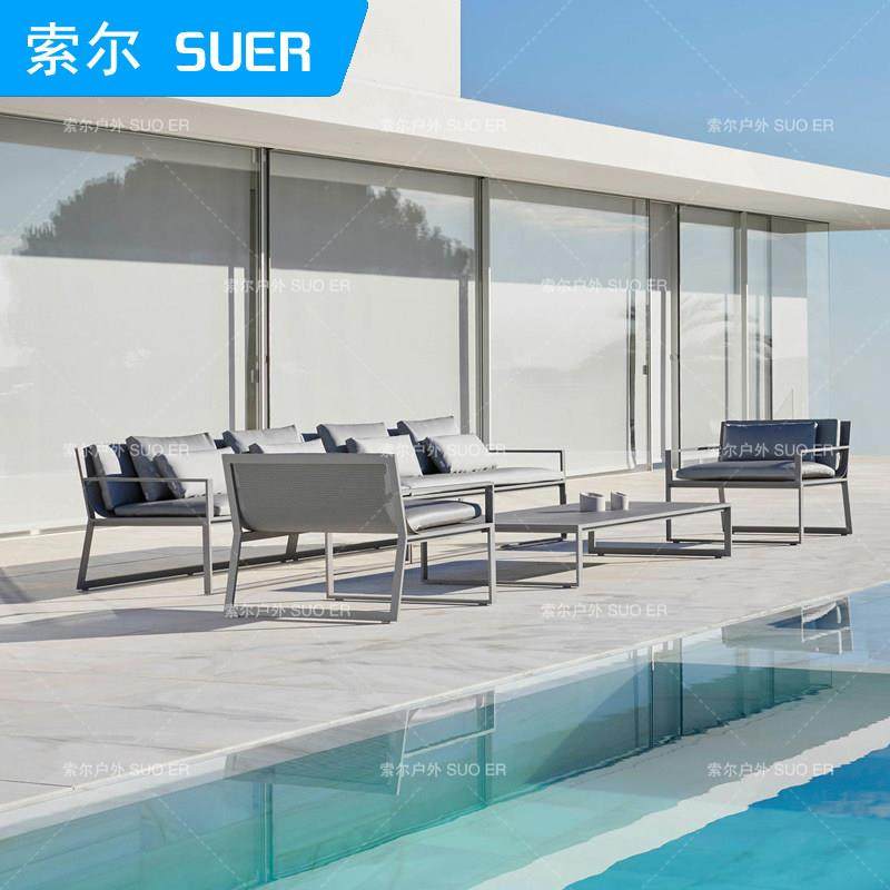 户外不锈钢沙发花园庭院防雨防晒休闲阳台客厅茶几多件套组合家具,住宅家具,户外沙发,淘宝优惠券,粉丝福利购,淘宝优惠卷