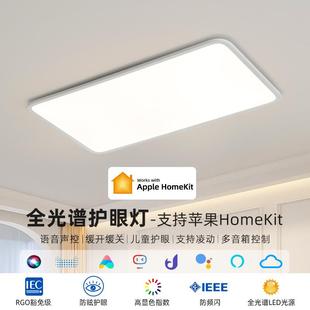 全光谱客厅灯吸顶灯极简现代简约家用大气北欧主卧室超薄灯具套餐