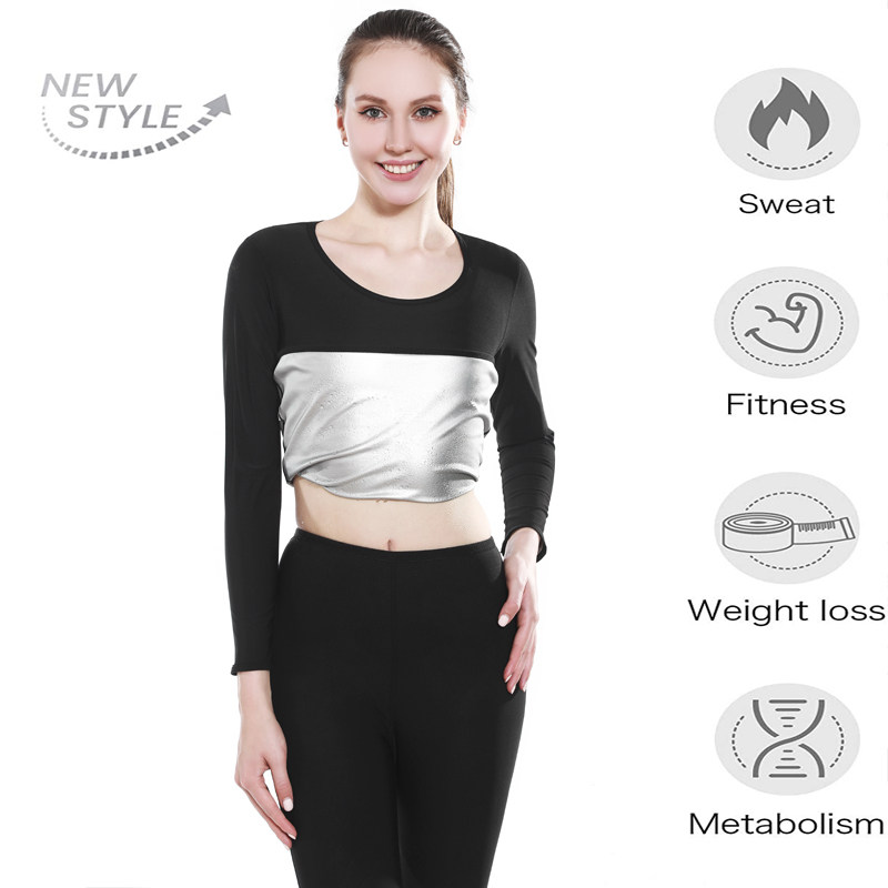 极速New Sauna Suit Women Body Shaper Weight Loss SUhirt Wais