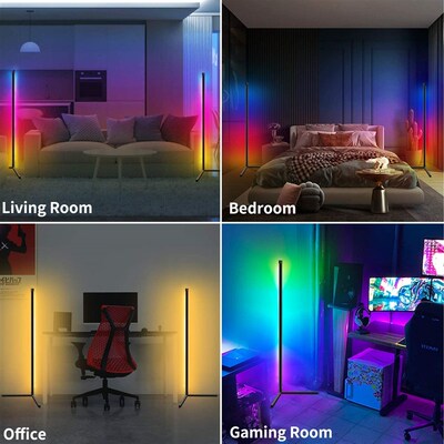 极速59 inch Corner Floor Lamp Dimmable APP Control Stan.ding