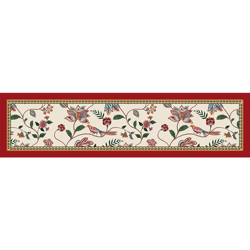 极速氛围感新中式花庭前厨u房大面积防水防油防滑皮革地垫可裁剪