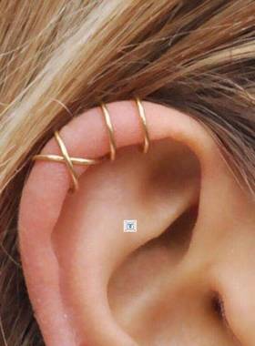 极速5PcsSet fashionn Ear Cuffs Gold Leaf Ear Cuff Clip Earri