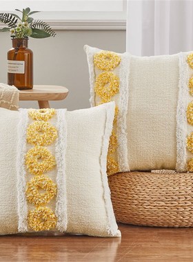 极速Nordic Tassel Linen Cushion vers for LivingS Room Nordic