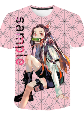 极速Newest Figure nKamado Tanjirou Nezuko 3D Print Short Sle