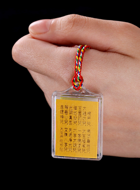 极速藏式楞严神咒挂件多咒合一男女士结缘吊坠全篇V经文烫金佛牌