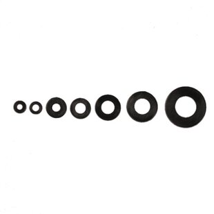 极速250Pcs/Box Nylon Flat Washer Black Flat SpRacer Washer S
