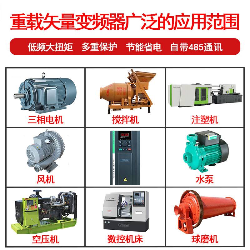 极速重载变频器三相380V4/5.5/7.5/11/15千瓦18.5/22/30/37./45kw