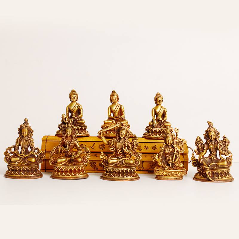 极速纯铜手工释迦牟尼佛摆件阿弥陀佛尼泊尔铜佛像S5cm佛像供佛民