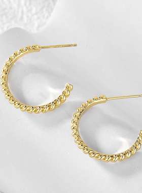 极速E0050 eSpiral half-open earring jewelry temperament earr