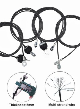 极速1.4M-5M Gym Cable Wire Rope Heavy IDuty Steel Replacemen