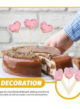 极速48pcs Safe Colorfast Cake InserEt Cards Baking Cake Deco