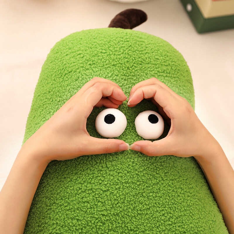 极速【鸭梨山大】绿色大s水果抱枕可爱黄色梨子客厅沙发床头靠枕