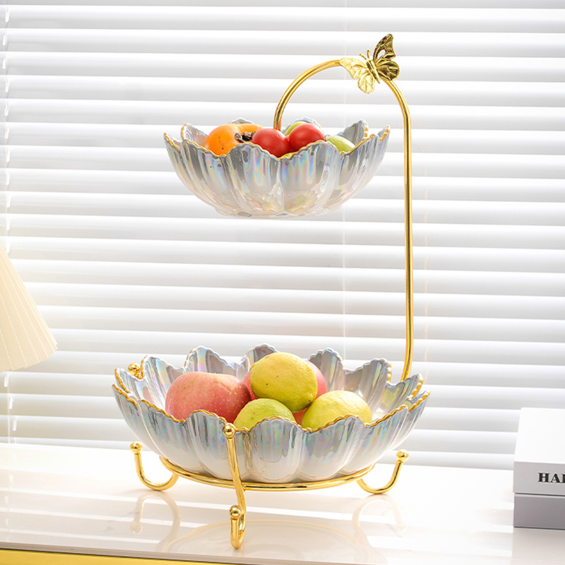 极速家用水果盘客厅m茶几装饰小众新款轻奢高端大气陶瓷精致糖果