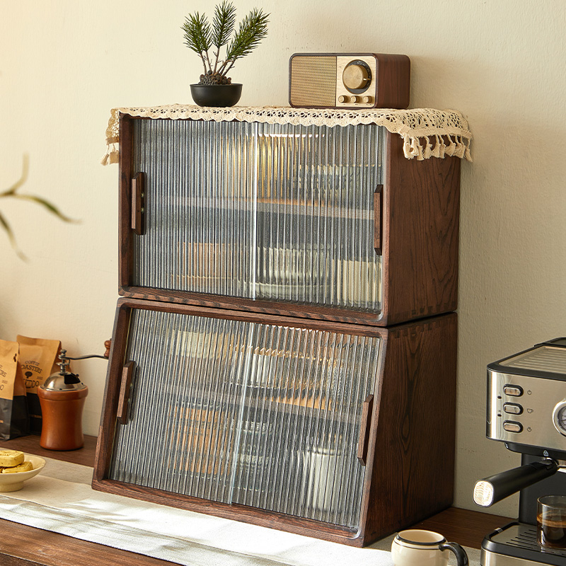 实木收纳置物架餐边柜