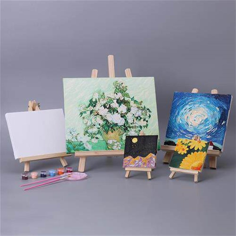 速发桌面画架带油画框画布木质素描水彩儿童幼儿园绘画迷你小画架